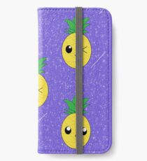 Ananas-Galaxie-Muster iPhone Flip-Case/Hülle/Klebefolie
