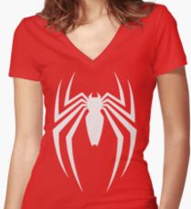 PS4 Spider Women's Fitted V-Neck T-Shirt