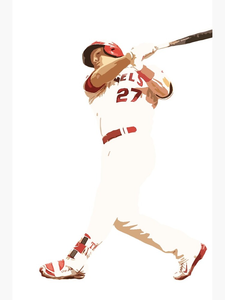 Mike Trout Jersey  Greeting Card for Sale by athleteart20