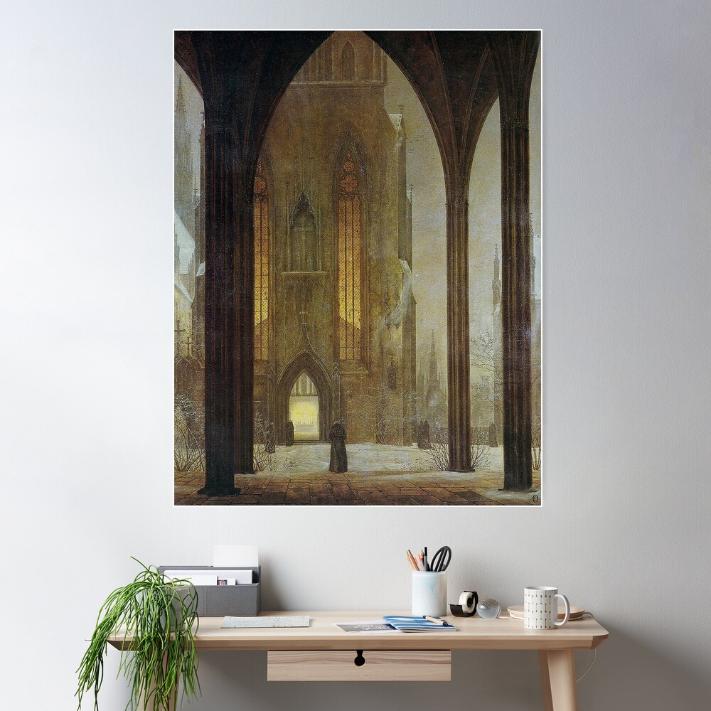 Ernst Oehme...Cathedral in Winter, 1821 Poster