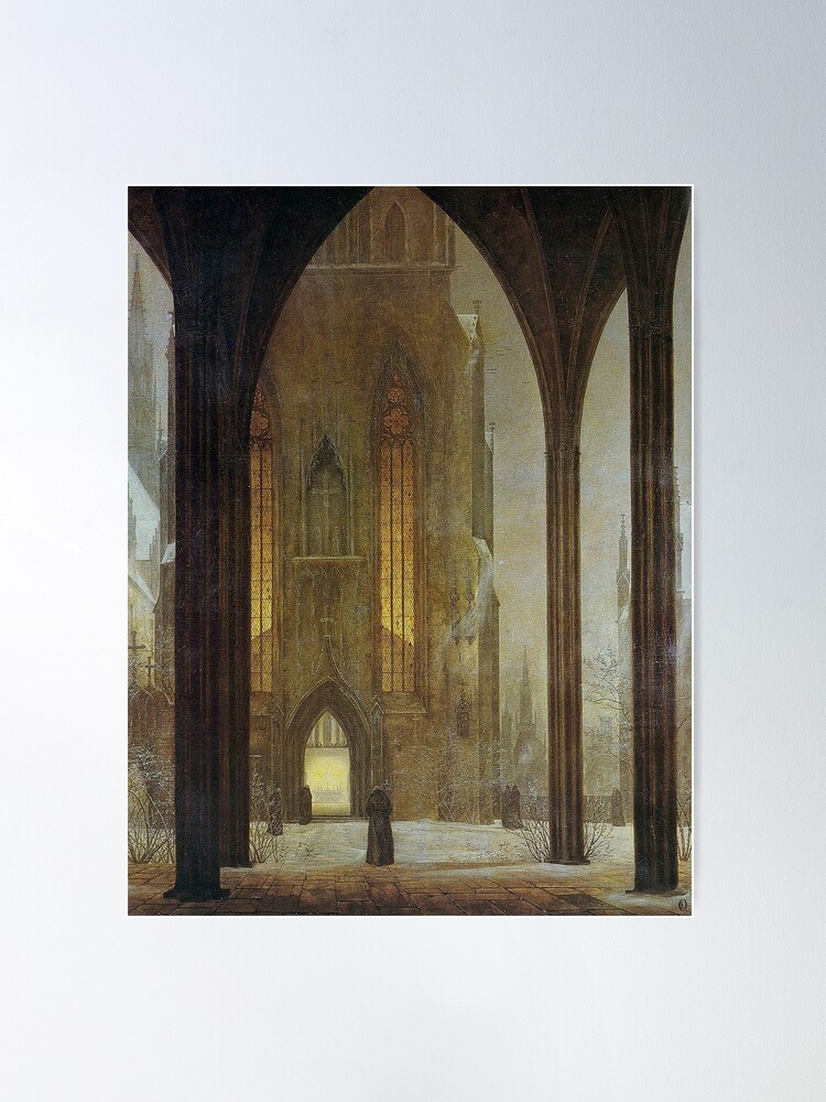 Alternate view of Ernst Oehme...Cathedral in Winter, 1821 Poster