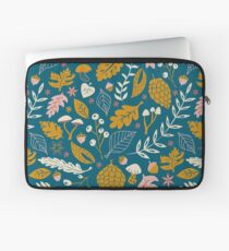 Fall Foliage in Gold + Blue Laptop Sleeve