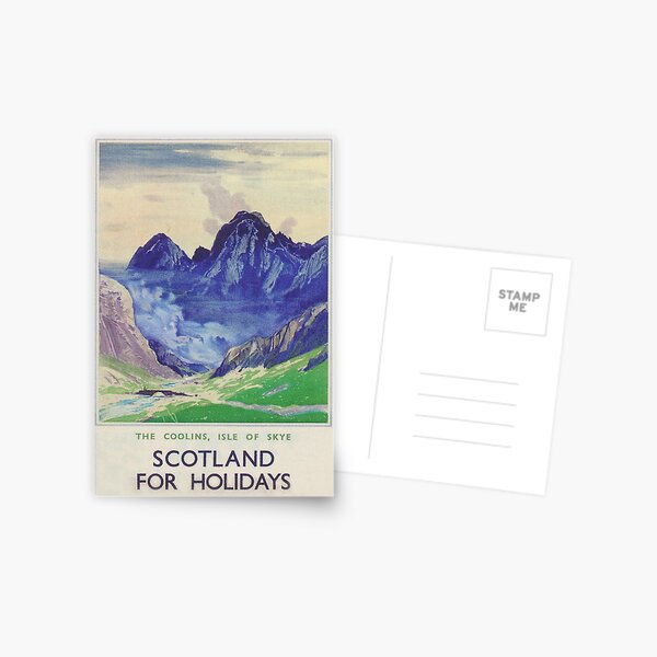 Item preview, Scotland Vintage Travel Poster designed and sold by vintagevivian.