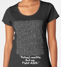 Act Up- Fight AIDS- B/W Version Women's Premium T-Shirt