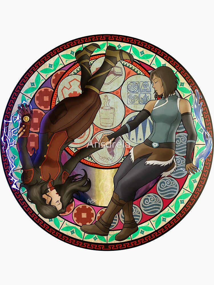 Korrasami Circle Sticker For Sale By Ansdrela Redbubble 