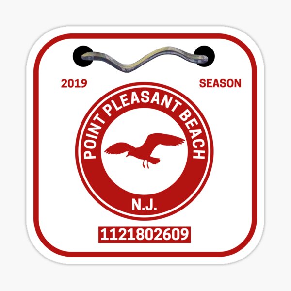 "Point Pleasant Beach Badge" Sticker for Sale by fearcity Redbubble