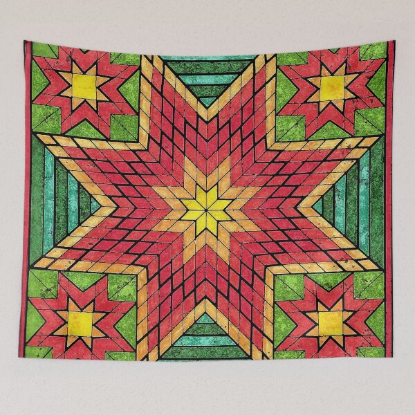 Item preview, Christmas Star Pseudo-Quilt designed and sold by Havocgirl.