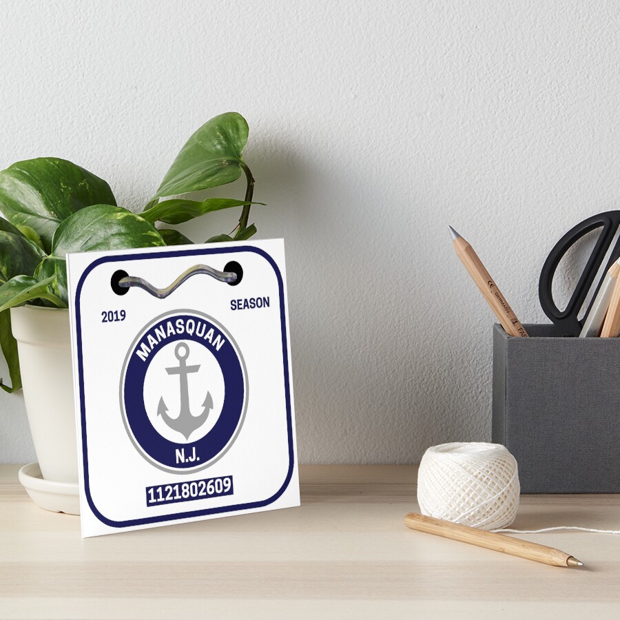 "Manasquan Beach Badge" Art Board Print by fearcity Redbubble
