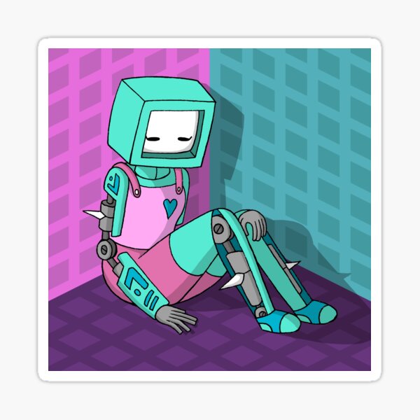 Robo Girl Sticker