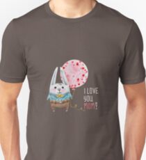 A cartoon character. Sweet rabbit. Watercolor art. Unisex T-Shirt