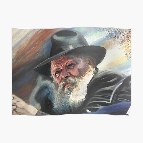 Rabbi de Loubavitch oil painting Poster