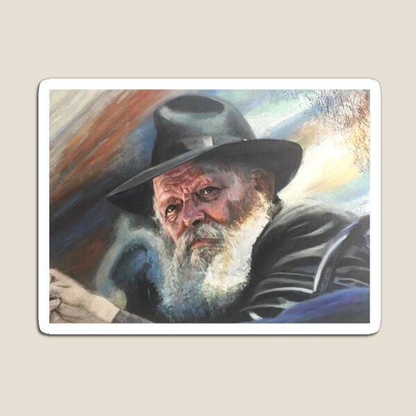 Rabbi de Loubavitch oil painting Magnet