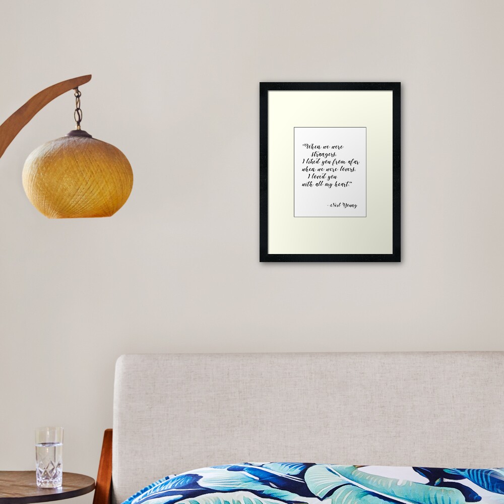 Neil Young, Harvest moon Framed Art Print