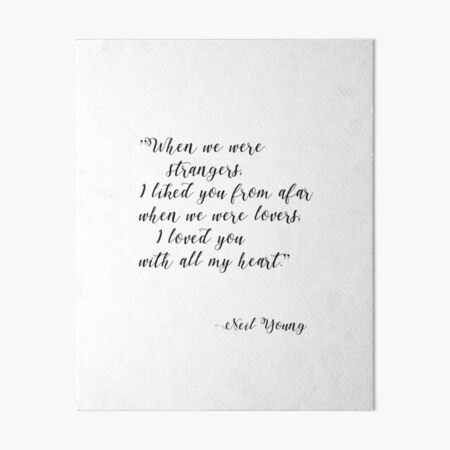 Neil Young, Harvest moon Art Board Print