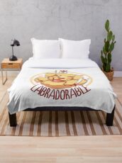 I am Labradorable - Golden Labrador Throw Blanket