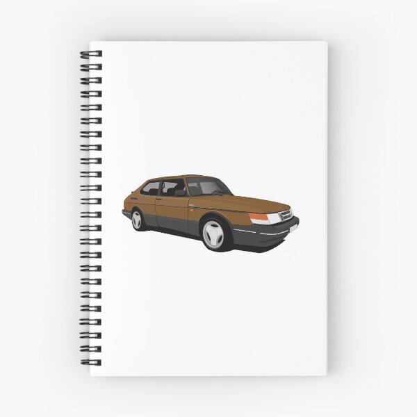 Item preview, Brown Saab 900 Turbo 16 Aero illustration designed and sold by knappidesign.