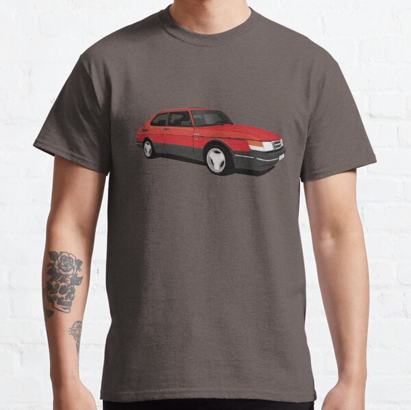 SAAB Turbo 900 T-shirt Classic Retro Vintage Car Gift Tee for Dad Father’s Day 