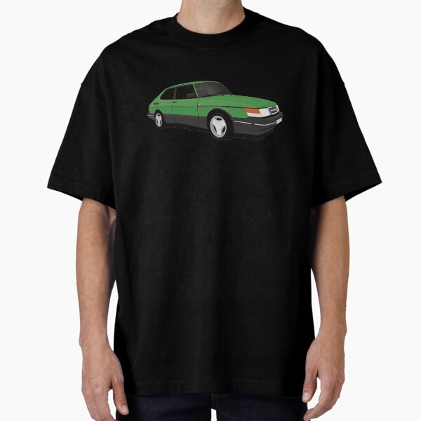 Vista previa del artículo con la obra «Ilustración verde Saab 900 Turbo Aero», diseñado y vendido por knappidesign.