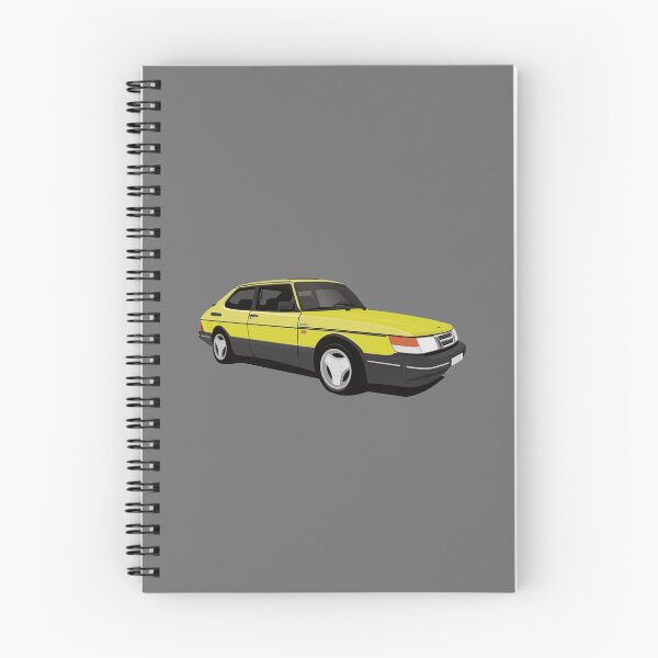 Item preview, Yellow Saab 900 Aero illustration designed and sold by knappidesign.
