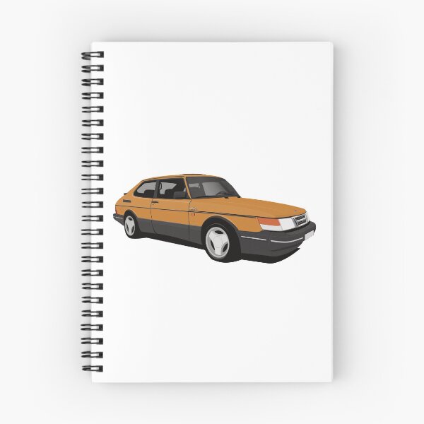 Item preview, Orange Saab 900 Turbo 16 Aero illustration designed and sold by knappidesign.