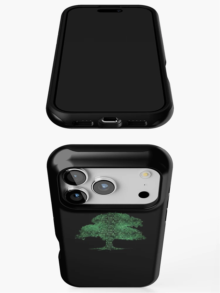 Thumbnail 3 of 4, iPhone Case, Binary Tree Computer Coding Programmer designed and sold by noirty.