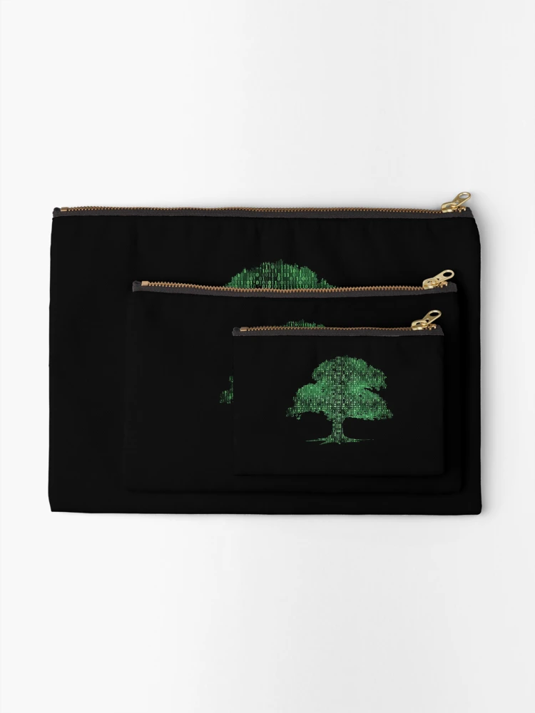 Thumbnail 2 of 4, Zipper Pouch, Binary Tree Computer Coding Programmer designed and sold by noirty.