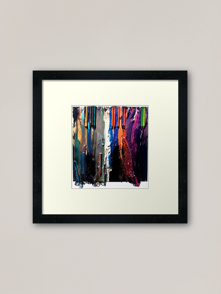 Alternate view of Creepy Crayon Melt Framed Art Print