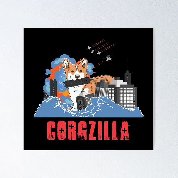 Item preview, Corgzilla Cute Corgi Dog City and Pet Lover Design designed and sold by Wobbel.