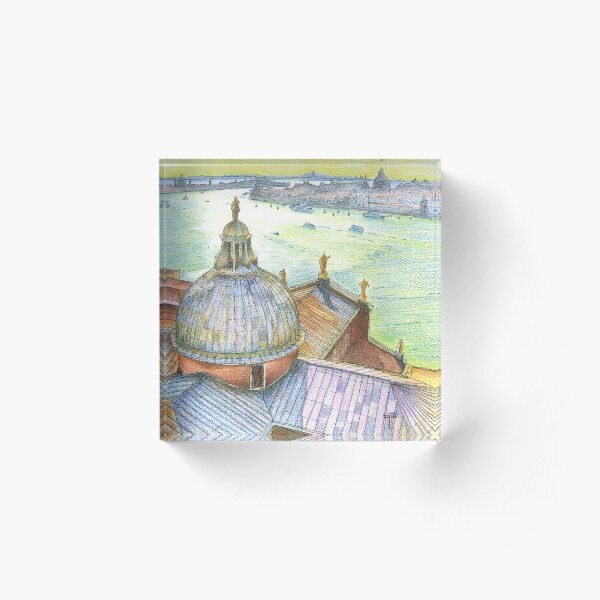 VENICE. View to Grand Canal from Basilica Di San Giorgio Maggiore. Acrylic Block