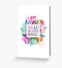 Tarjeta de felicitación Leer más Libros Pastel