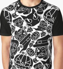 Halloween Pattern (White and Black) Graphic T-Shirt
