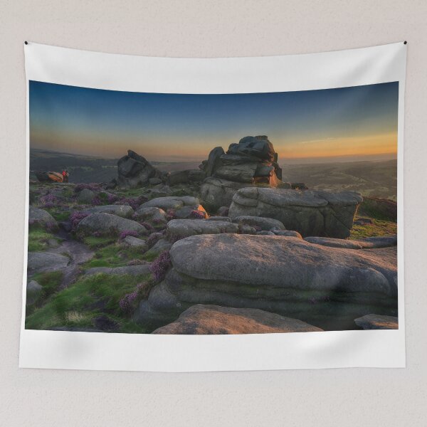 Item preview, Over Owler Tor at sunset designed and sold by chrisdrabble.