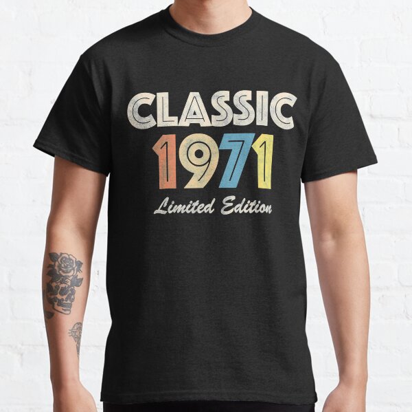 1971 rétro vintage anniversaire T-shirt classique