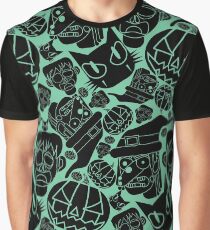 Halloween Pattern (Teal) Graphic T-Shirt