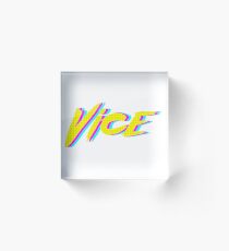 VICE Neon Retro Graphic Acrylic Block