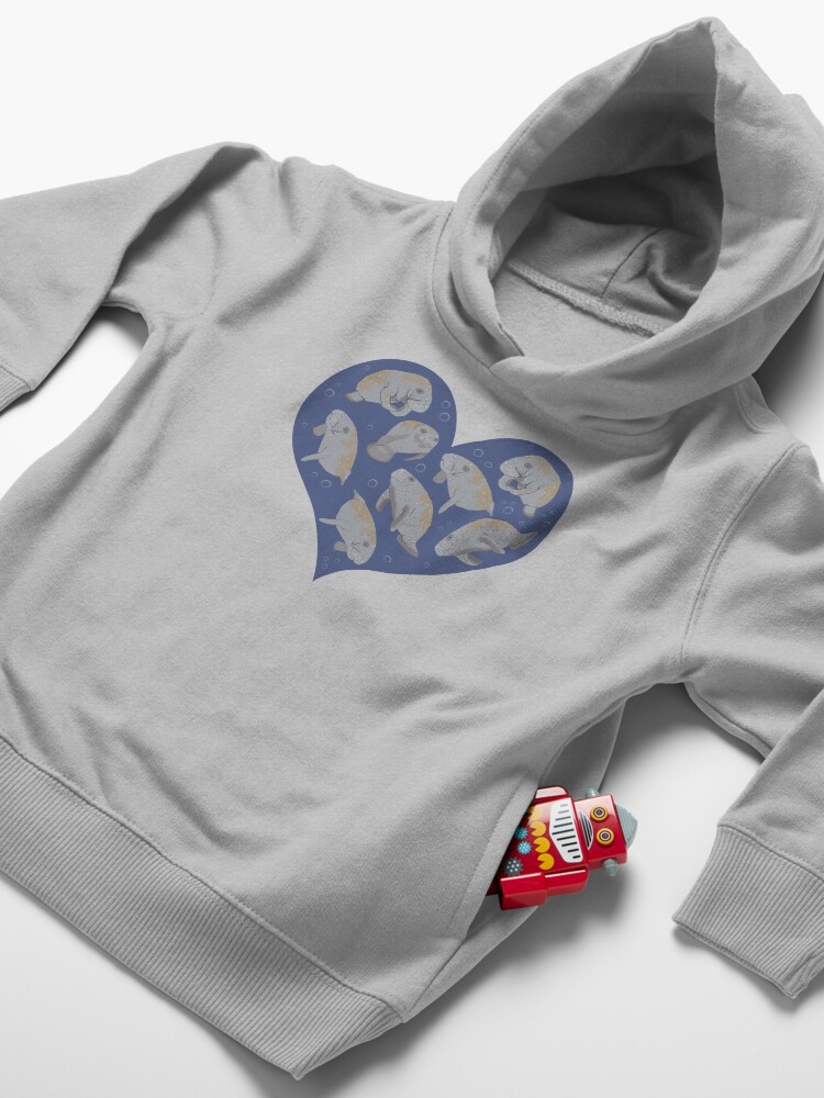 Alternate view of Manatees and Bubbles Toddler Pullover Hoodie