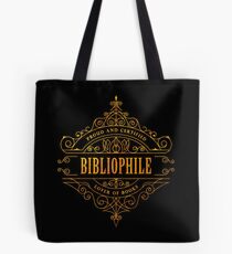 Gold Bibliophile - black Tote Bag