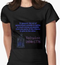 In General The Art Of Government - Voltaire Women's Fitted T-Shirt