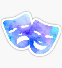 Watercolor Theatre Masks Sticker