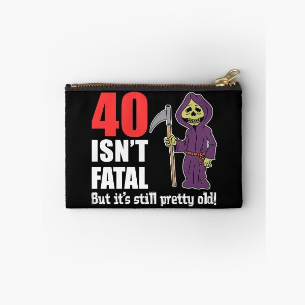 Item preview, 40 Isn't Fatal But It's Still Pretty Old Grim Reaper Cartoon designed and sold by jaycartoonist.