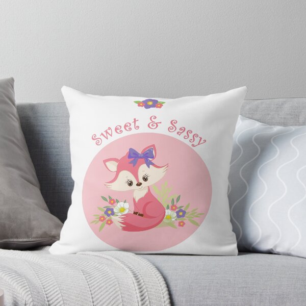 Item preview, Sweet and Sassy Girl Fox with Flowers designed and sold by Pamela Walters.