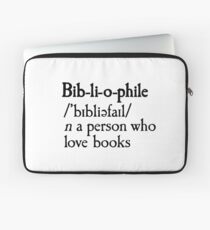 Bibliophile dictionary definition description reading book lovers Laptop Sleeve