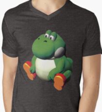 Camiseta para hombre de cuello en v Yoshi grande