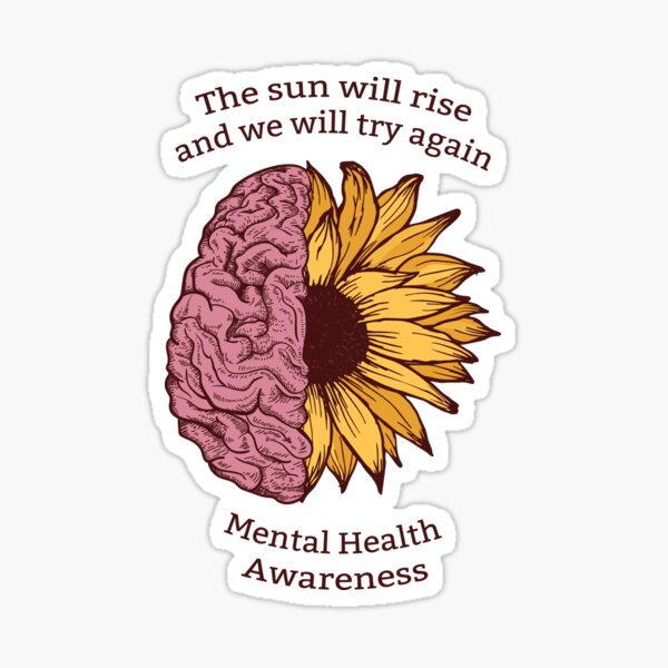 Mental Health Awareness Sticker For Sale By Tshirtsuk Redbubble