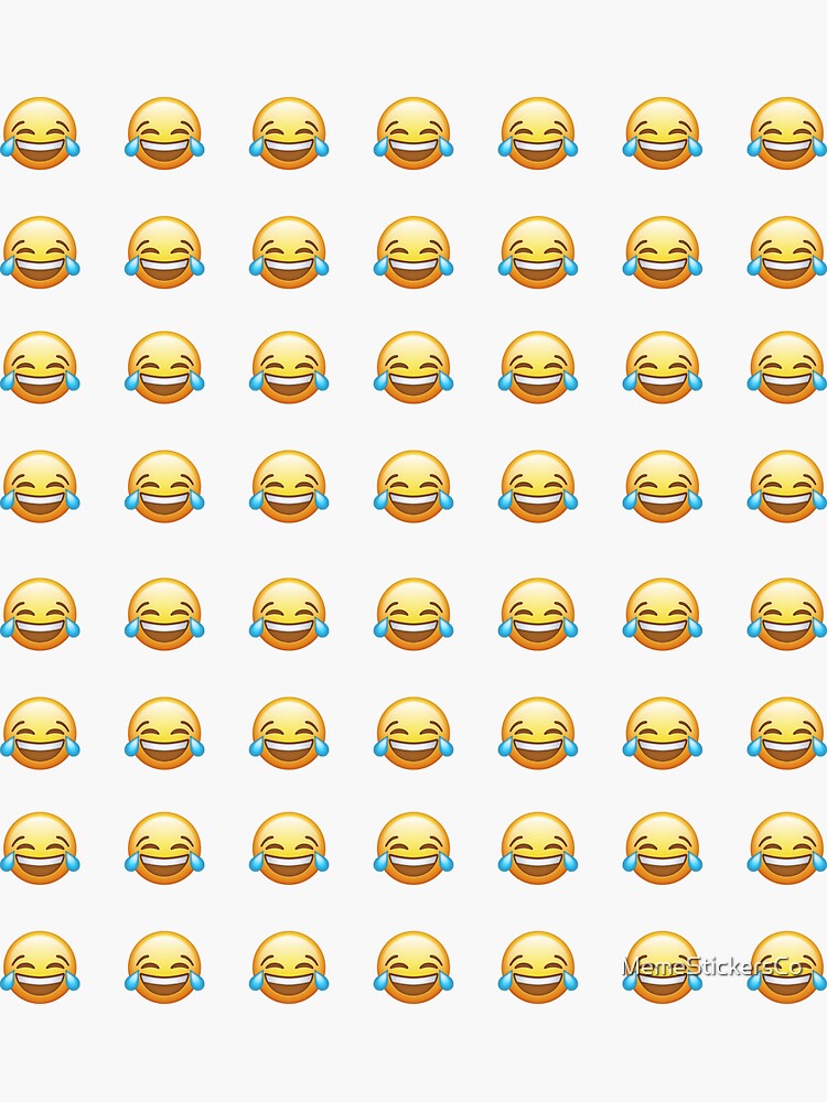 "Sheet of Laughing Emojis 56 Pack MEDIUM OR LARGE ONLY" Sticker for Sale by MemeStickersCo