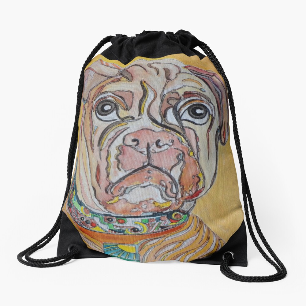 Sunshine Dog Drawstring Bag
