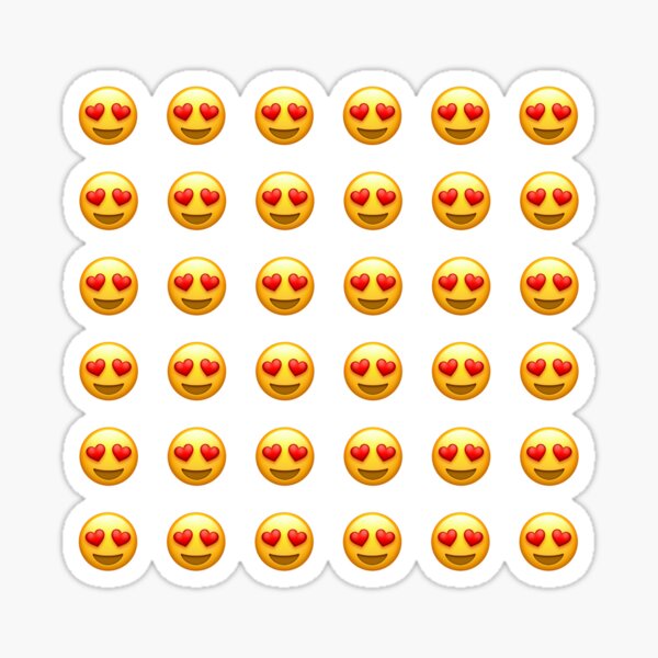 Sheet Of Heart Emojis 36 Pack Medium Or Large Only Sticker By Memestickersco Redbubble - find the faces 36 badges roblox