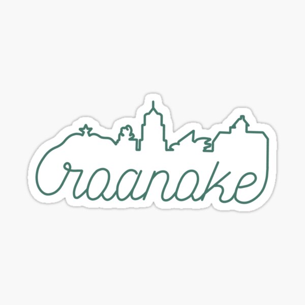 Roanoke city skyline Sticker