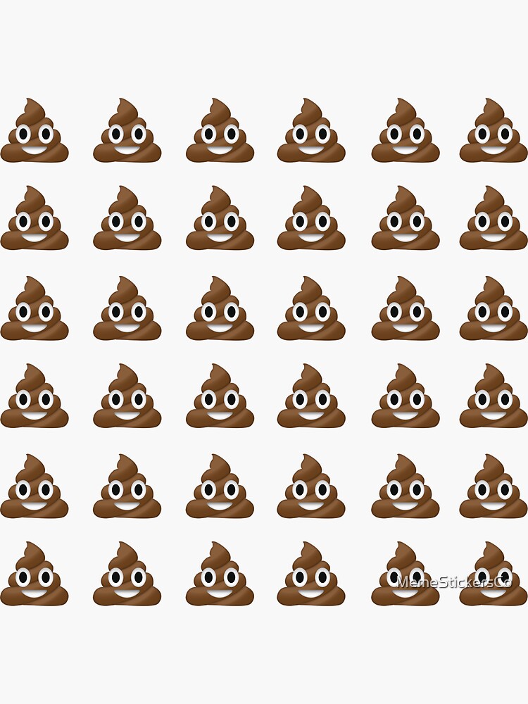 sheet of poop emojis 36 pack medium or large only sticker by