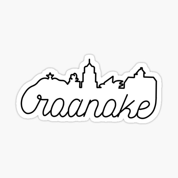 Roanoke city skyline Sticker